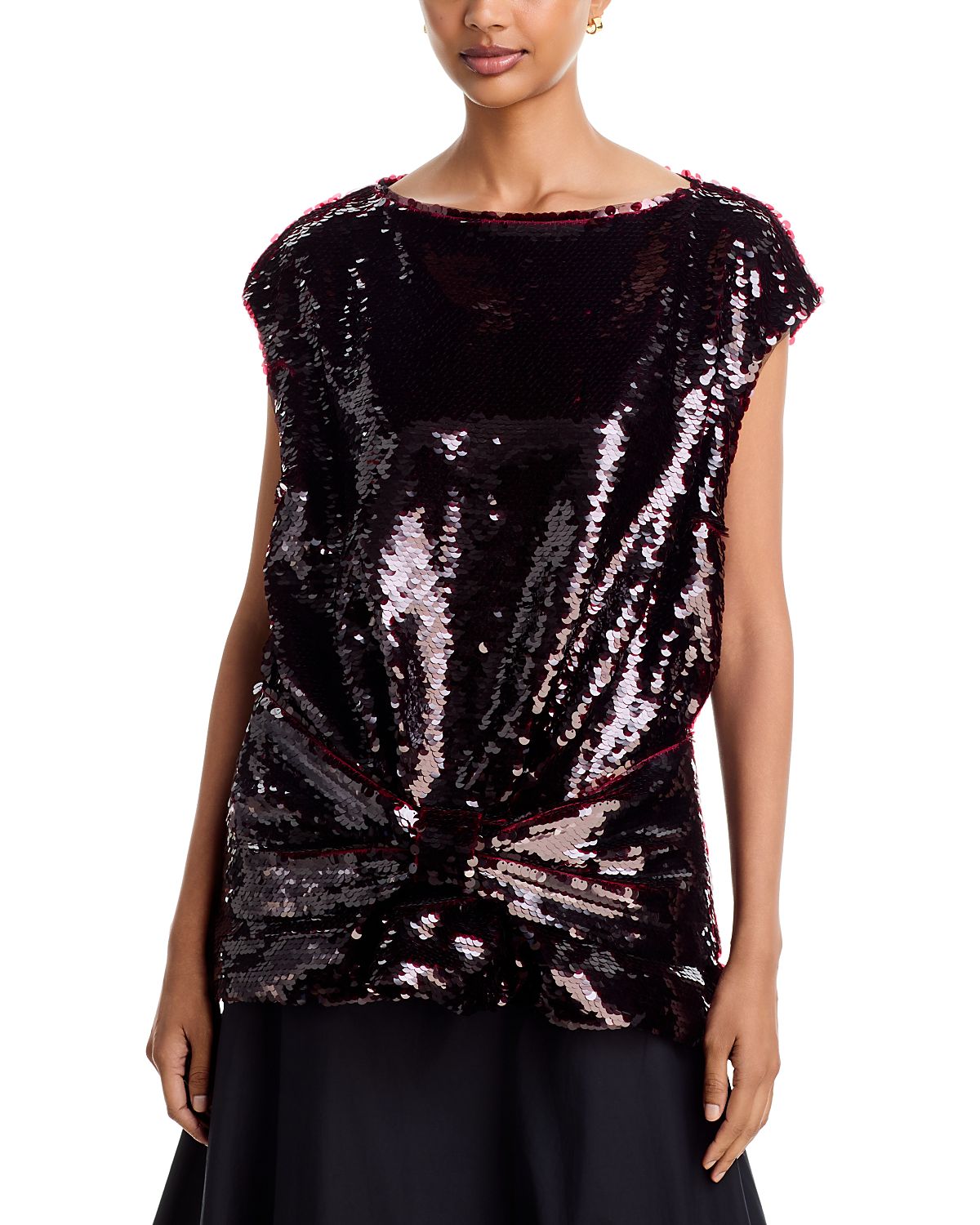 Simone Rocha Sequin Gathered Bow Top