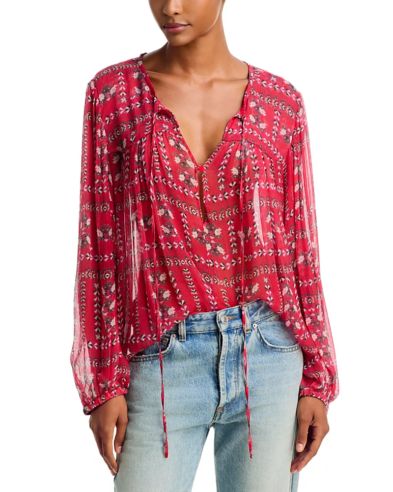 Isabel Marant Etoile Daytonea Tie Neck Top