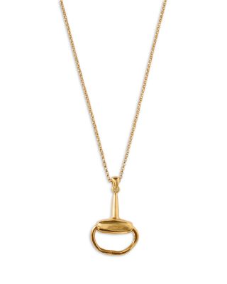 Horsebit Pendant Necklace, 17-19"