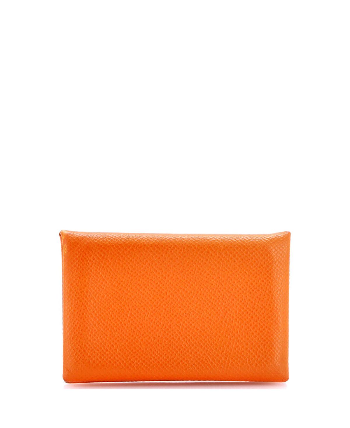 Pre-Owned HERMES Calvi Epsom Leather Card Case