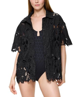 Gottex Beach Lace Cover-Up Blouse