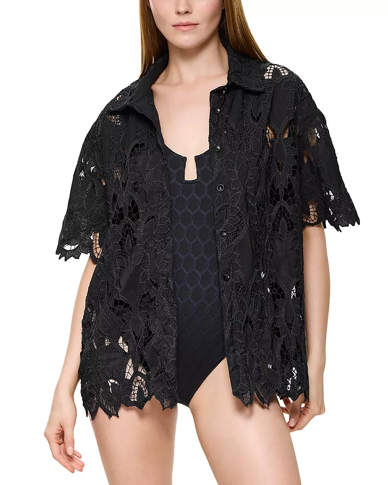 Gottex Beach Lace Cover-Up Blouse