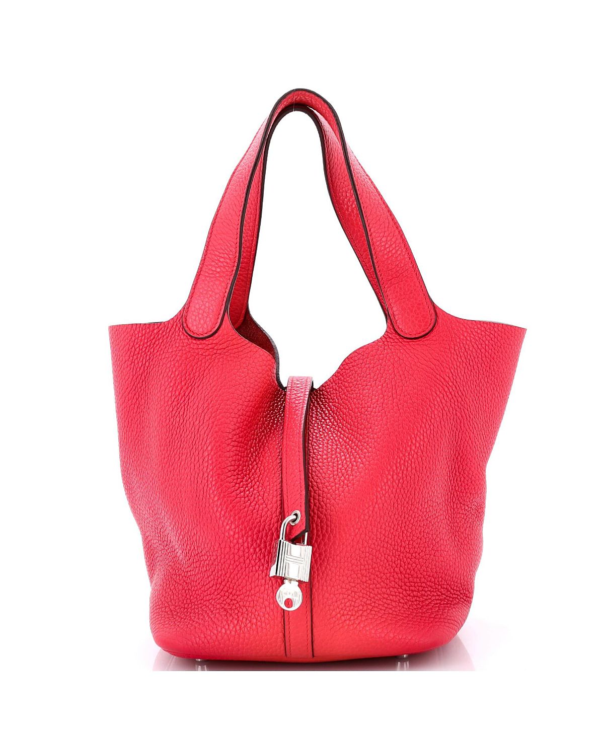 Pre-Owned HERMES Picotin Lock Leather Bucket Bag