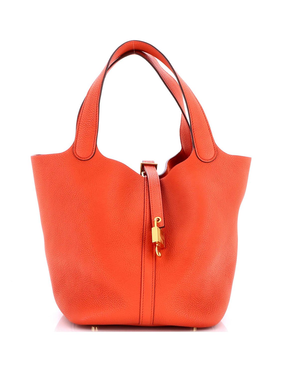 Pre-Owned HERMES Picotin Lock Mini Leather Top Handle Bag