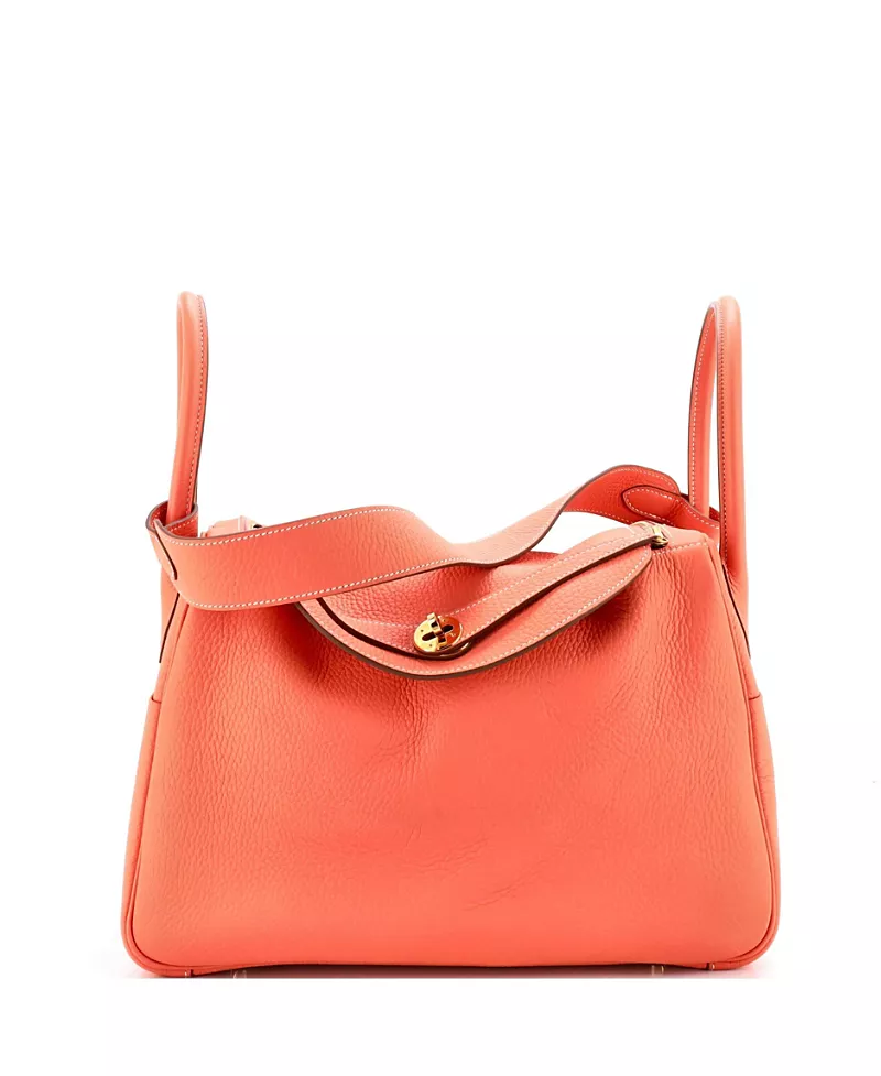 Pre-Owned HERMES Lindy Clemence Leather Shoulder Bag