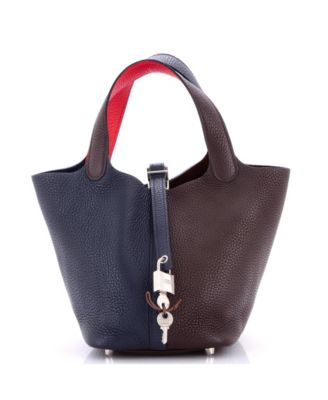 Picotin Lock Clemence Leather Tote