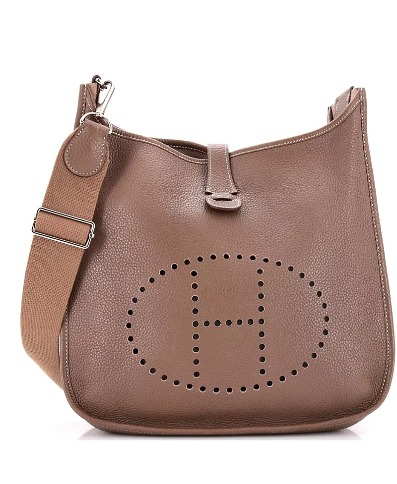 Pre-Owned HERMES Gm Evelyne Iii Clemence Leather Crossbody