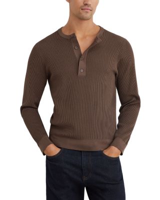 Declan Ribbed Crewneck Henley Shirt