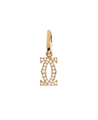 Pre-Owned Cartier Double C Charm Pendant 18K Gold and Diamonds