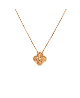 Pre-Owned Van Cleef & Arpels Vintage Alhambra Pendant Necklace 18K Rose Gold