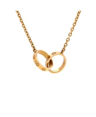 Pre-Owned Cartier Love Interlocking Necklace 18K Gold