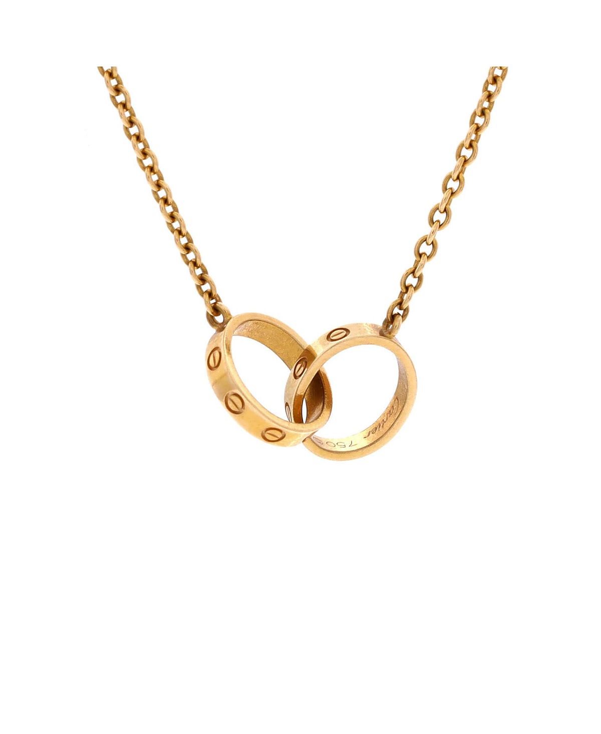 Pre-Owned Cartier Love Interlocking Necklace 18K
