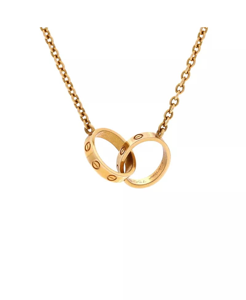 Pre-Owned Cartier Love Interlocking Necklace 18K Gold