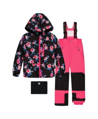  Girls' Play Rose Jacket & Reinforced Pants Two Piece Snowsuit - Little Kid