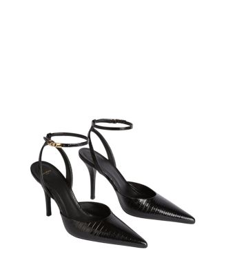 Women's Embossed Leather High Heel Pumps