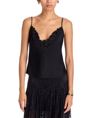 Camille Lace Trim Satin Camisole