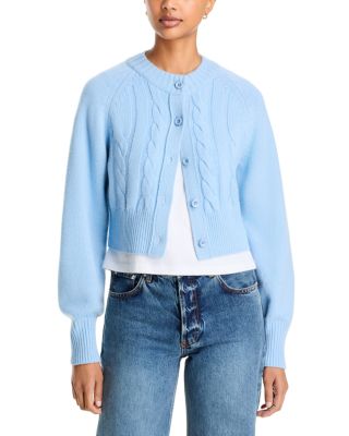 Rita Wool & Cashmere Cable Knit Cropped Cardigan