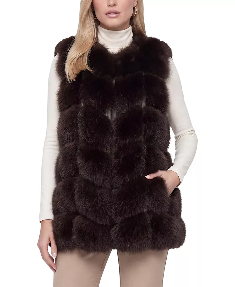 Lyla Grant Faux Fur Fox Vest