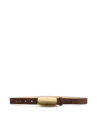 Women's Machado Suede Ribbed Domed Belt