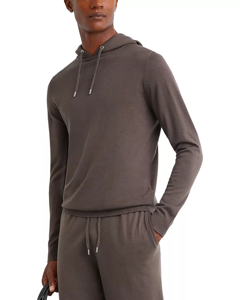 Reiss Holland Wool Drawstring Hoodie