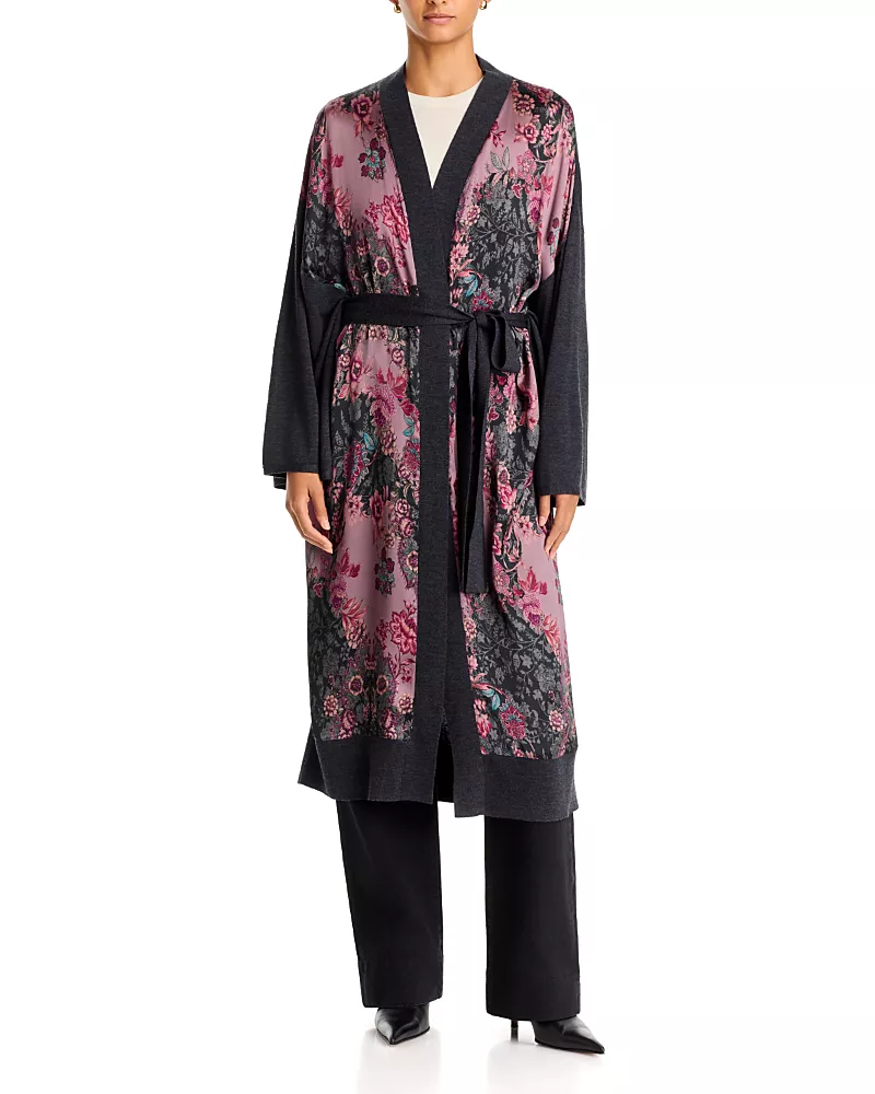 Johnny Was The Printed Knit Wool Kimono