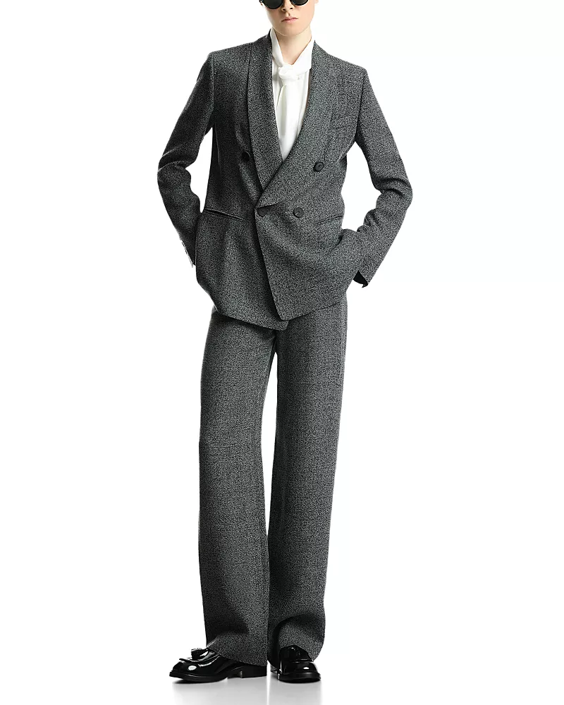 Emporio Armani Mouline Double Breasted Blazer