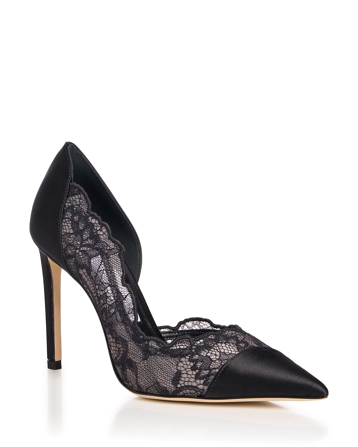 Jimmy Choo Women's Brigitte 100 Lace & Satin Pumps