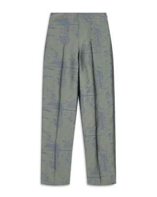 Landscape Jacquard Creased Pants