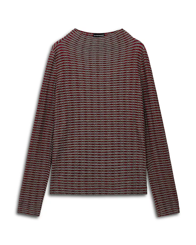 Emporio Armani Striped Jacquard Jersey Sweater