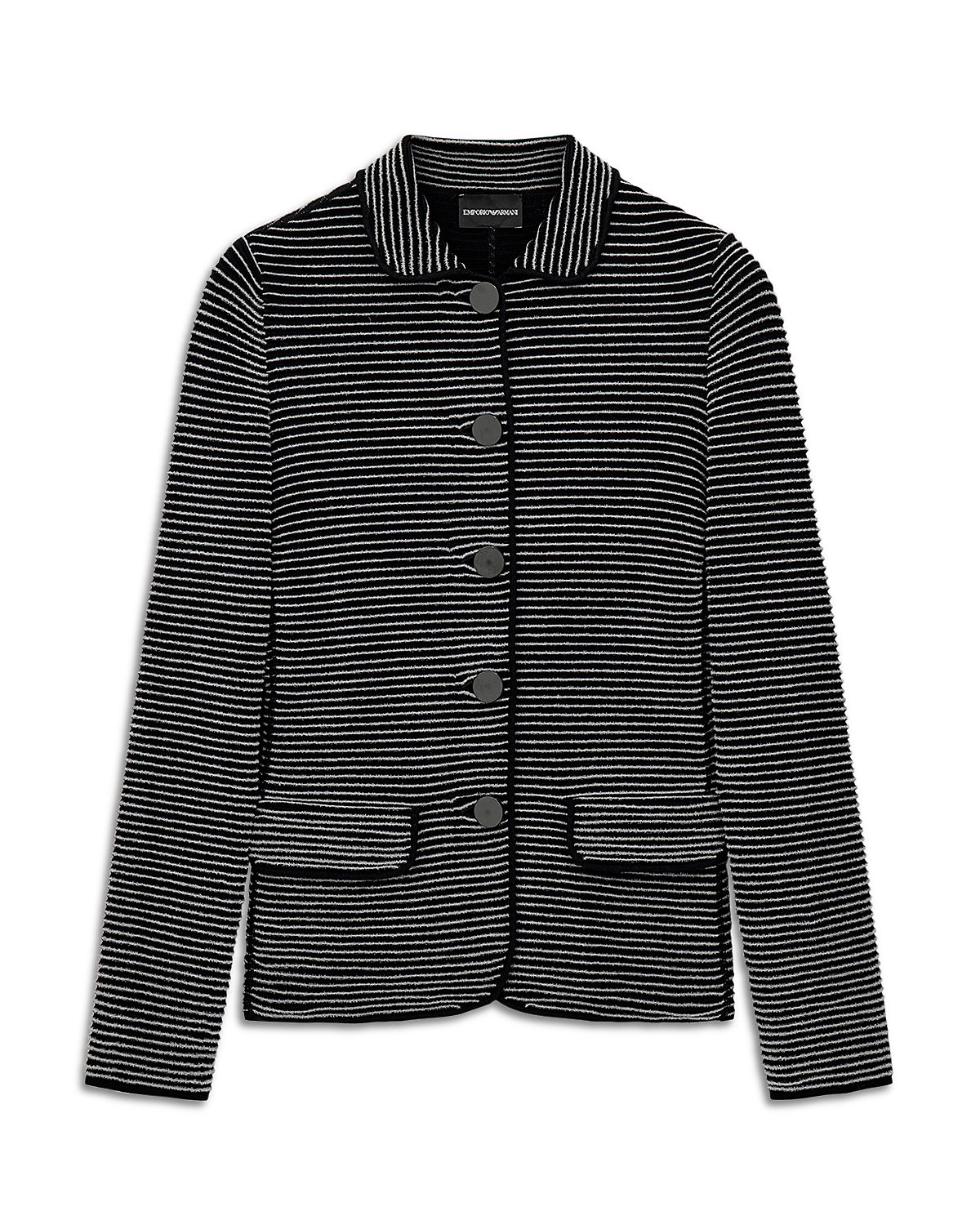 Emporio Armani Contrast Stripe Ottoman Blazer