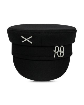 Ruslan Baginskiy Logo Embellished Wool Baker Boy Cap