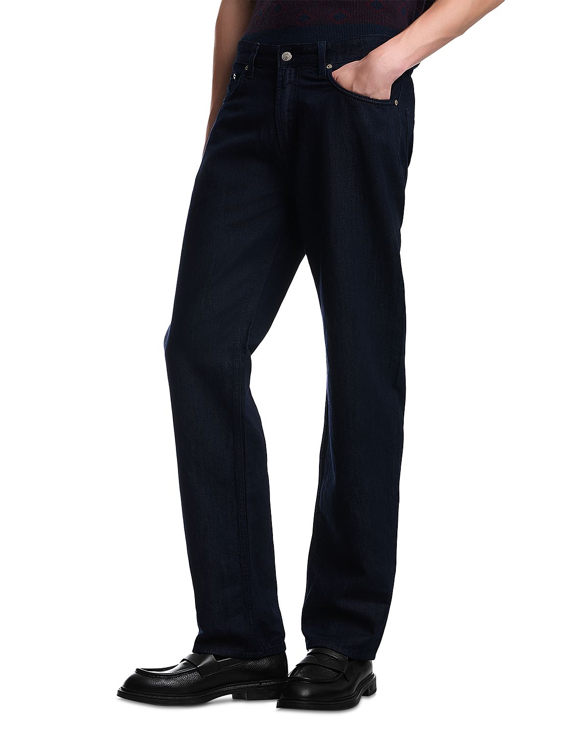 Emporio Armani Cotton & Linen Straight Leg Five-Pocket Trousers