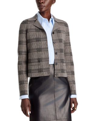 Check Stitch Knit Blazer