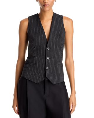 Striped Gabardine Vest