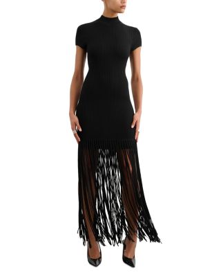 Jada Fringe Trim Knit Dress
