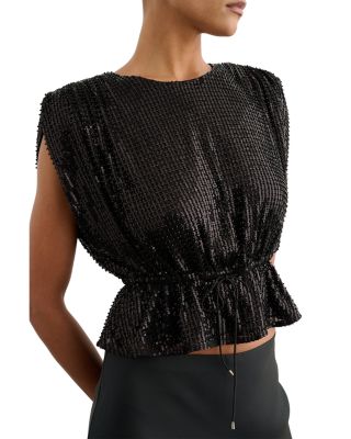 Talon Embellished Drawstring Top