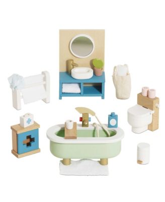 Wooden Dolls House Bathroom Furniture- 3+ Years