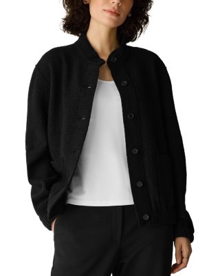 Lightweight Boiled Wool Stand Collar Jacket