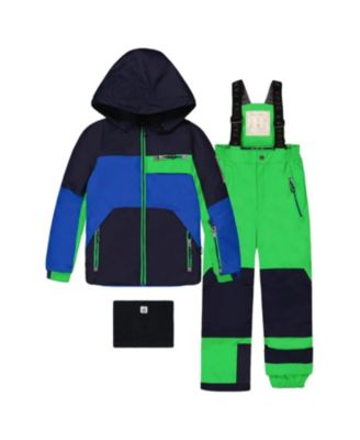  Boys' Play Colorblock Jacket & Reinforced Pants Two Piece Snowsuit - Little Kid, Big Kid