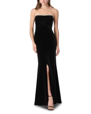 Juniper Embellished Velvet Strapless Dress