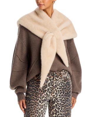 Faux Fur Triangle Scarf - Exclusive