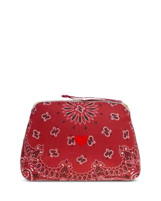 Large Bandana Vanity Bag with Embroidered Heart