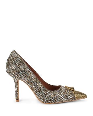 Women's Zip Court Rhinestone Pumps