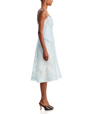 Silk Organza Lace Midi Dress