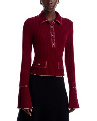 Remi Ribbed Button Placket Top