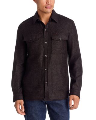 Alpaca & Wool Boucle Four Pocket Overshirt