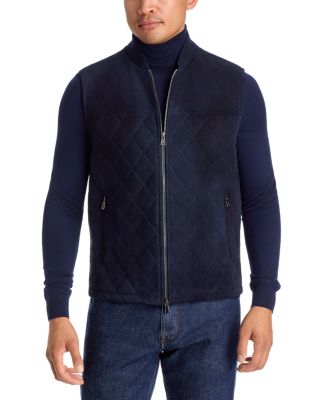 Suede Diamond Quilted Vest