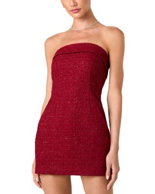 Shante Shimmer Tweed Mini Dress