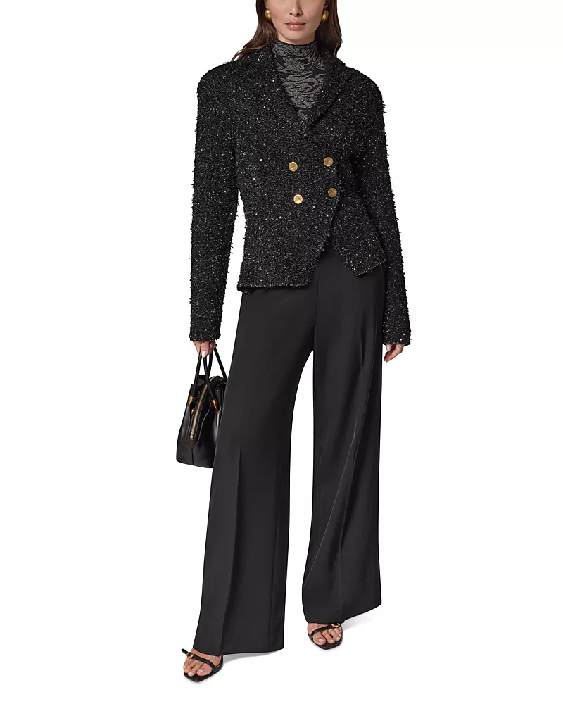 Donna Karan New York Double Breasted Long Sleeve Jacket