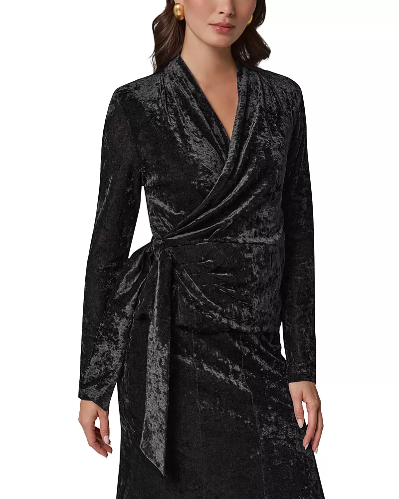 Donna Karan New York Velvet Wrap Top